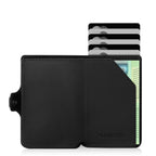 KLIK Minimal SLIM without coin pocket Black Leather