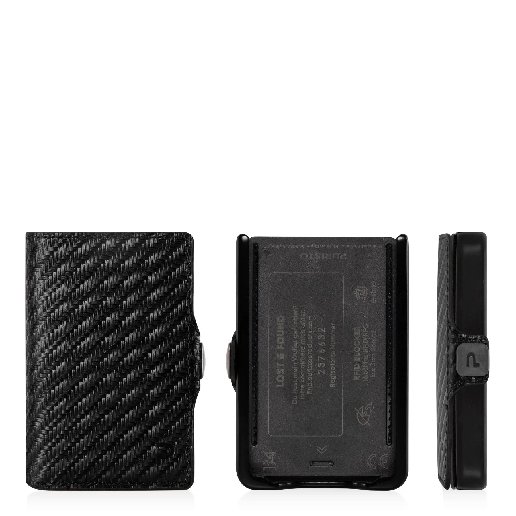 KLIK Minimal SLIM without coin pocket Carbon