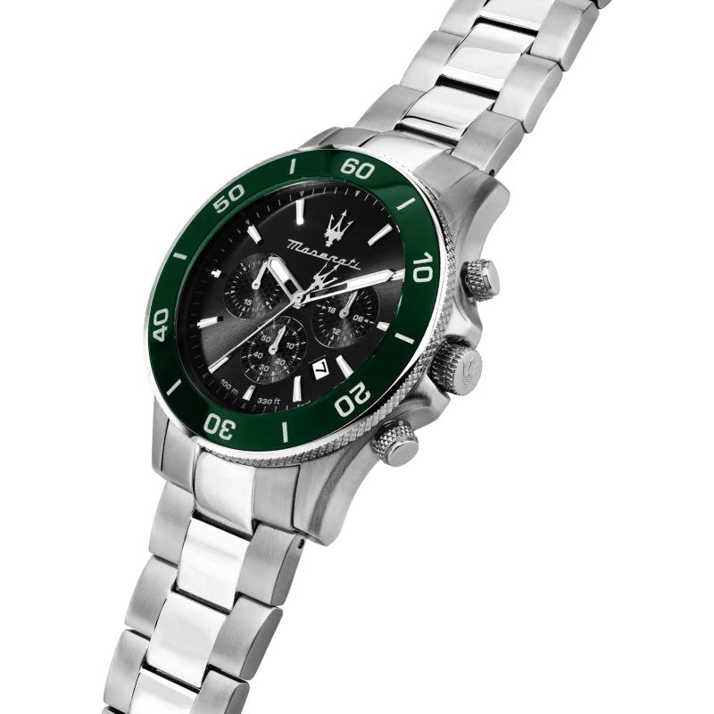 Maserati R8873 Watch - Steel Green Chronograph