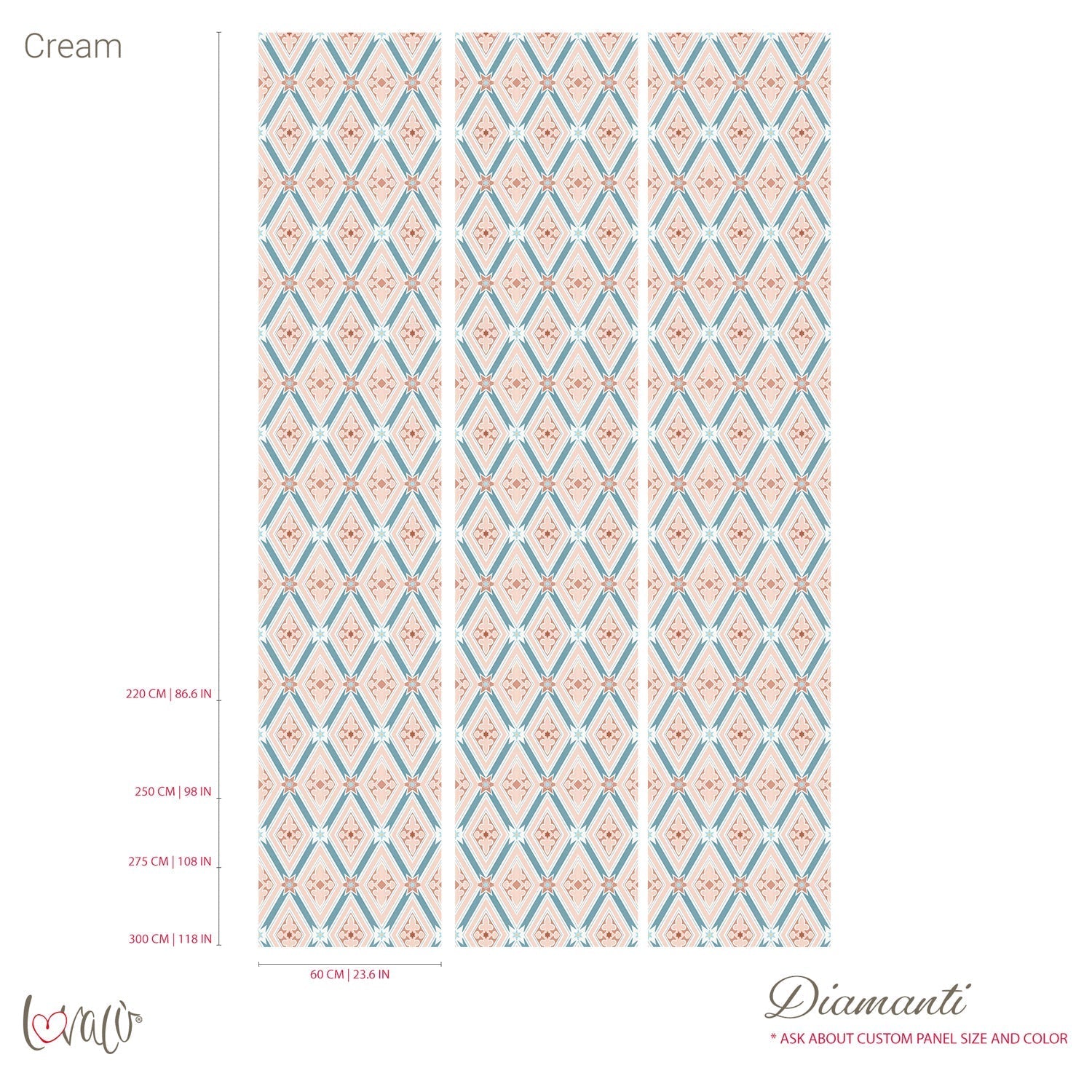 Carta da parati - Diamanti cream Lovalù