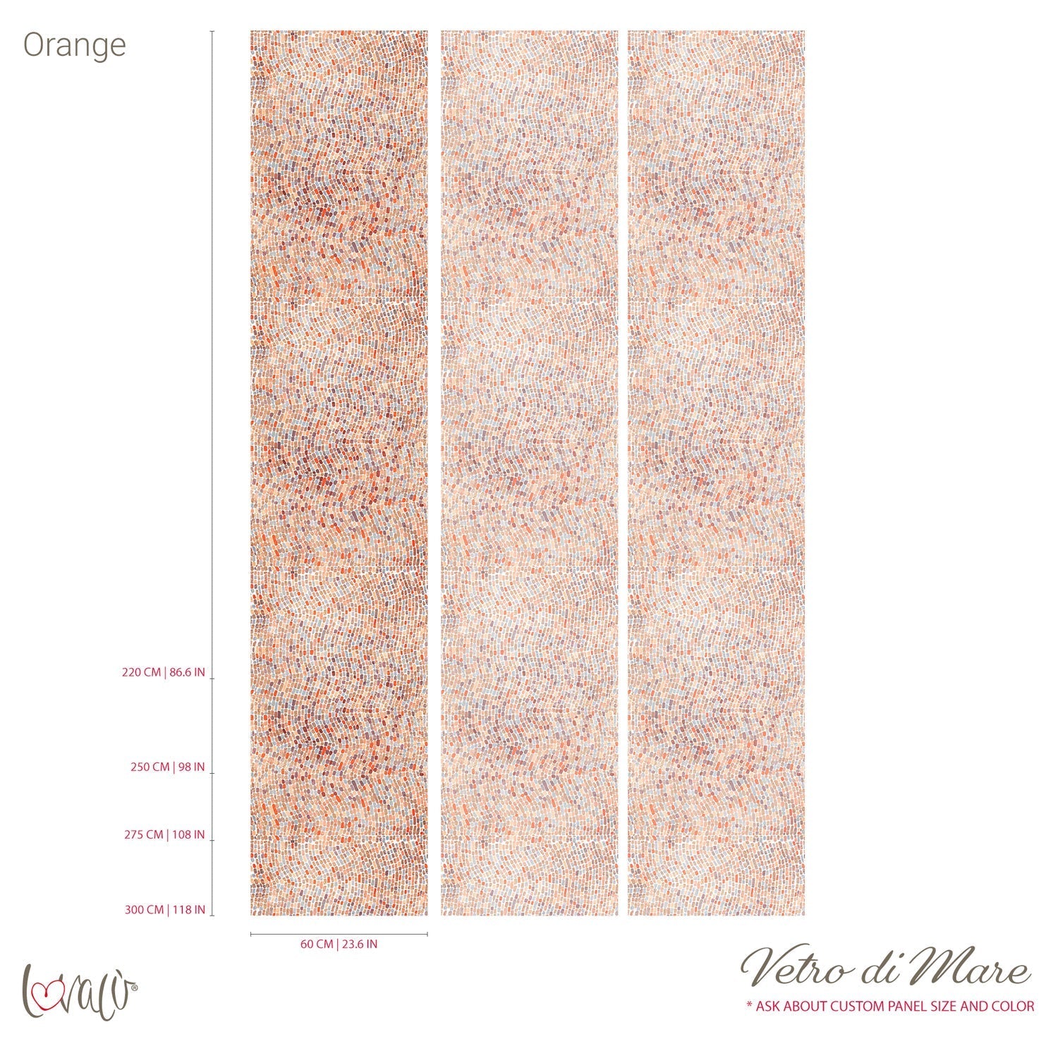 Carta da parati - Vetro di mare orange Lovalù