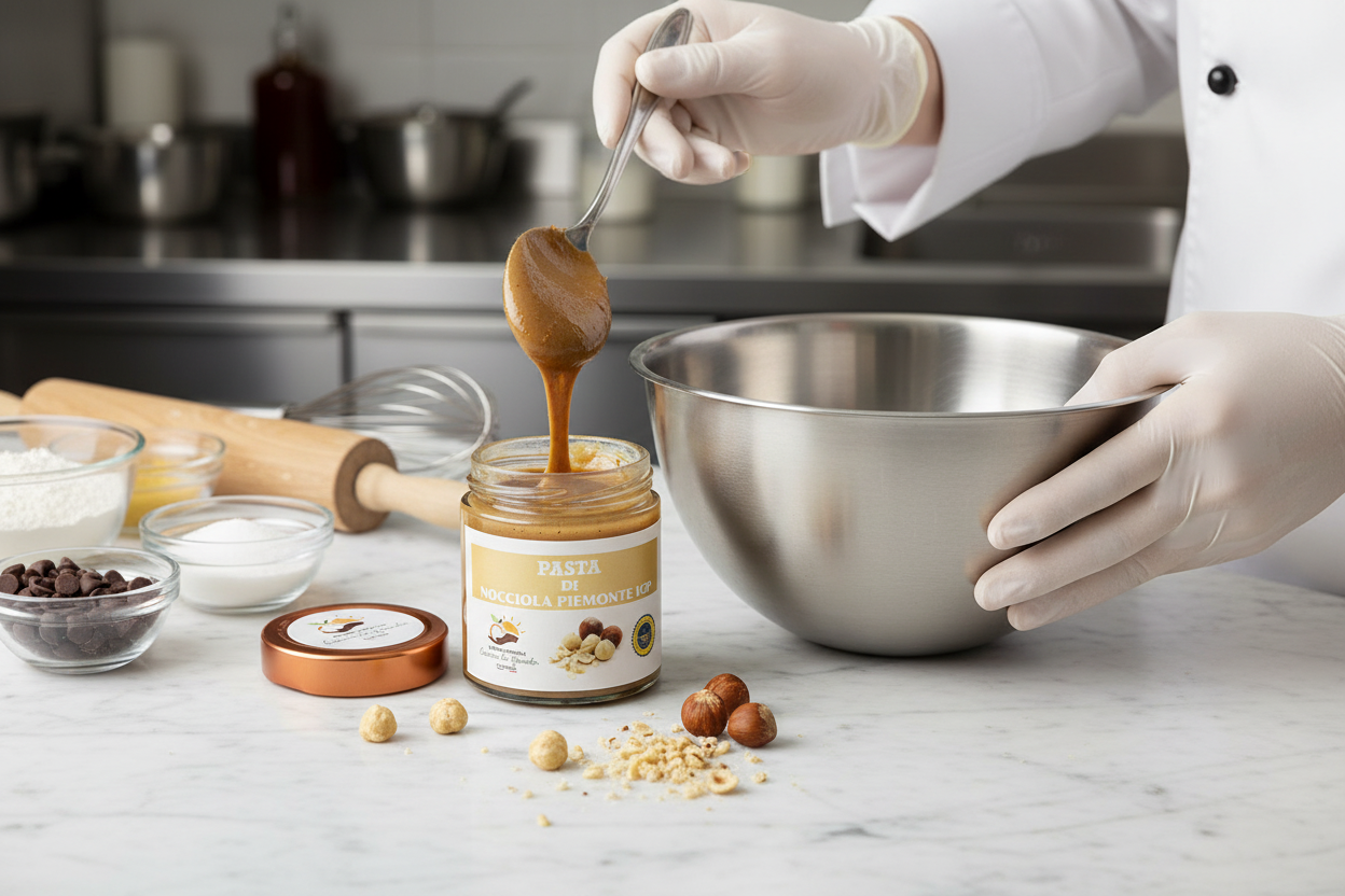 100% Hazelnut Paste. Piedmont Hazelnuts PGI. 0% Compromise. Gluten-Free