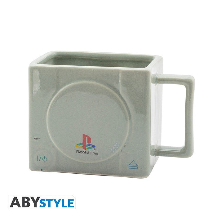 Abystyle - Mug (Sony Playstation 1 Console) PS1 Logo 3D Mug 325ml Glass