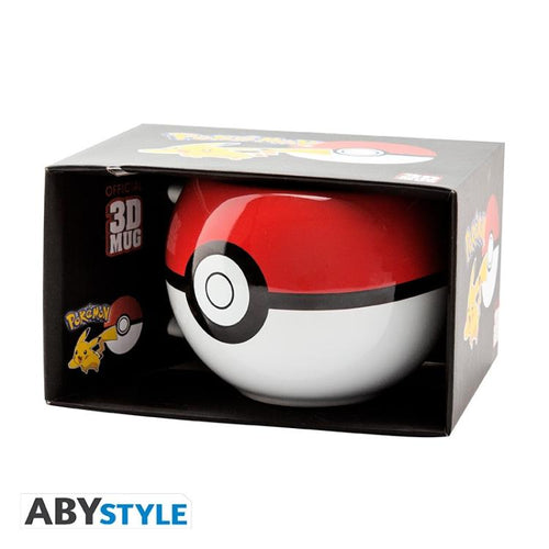 ABYSTYLE 3D POKEMON MUG: "POKEBALL" CERAMIC COFFEE TEA CUP HANDLE 500ML