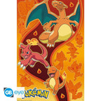 ABYSTYLE (POKEMON ) MAXY POSTER: "FUOCO" CHARIZARD/CHARMANDER (91,5X61cm) GB EYE