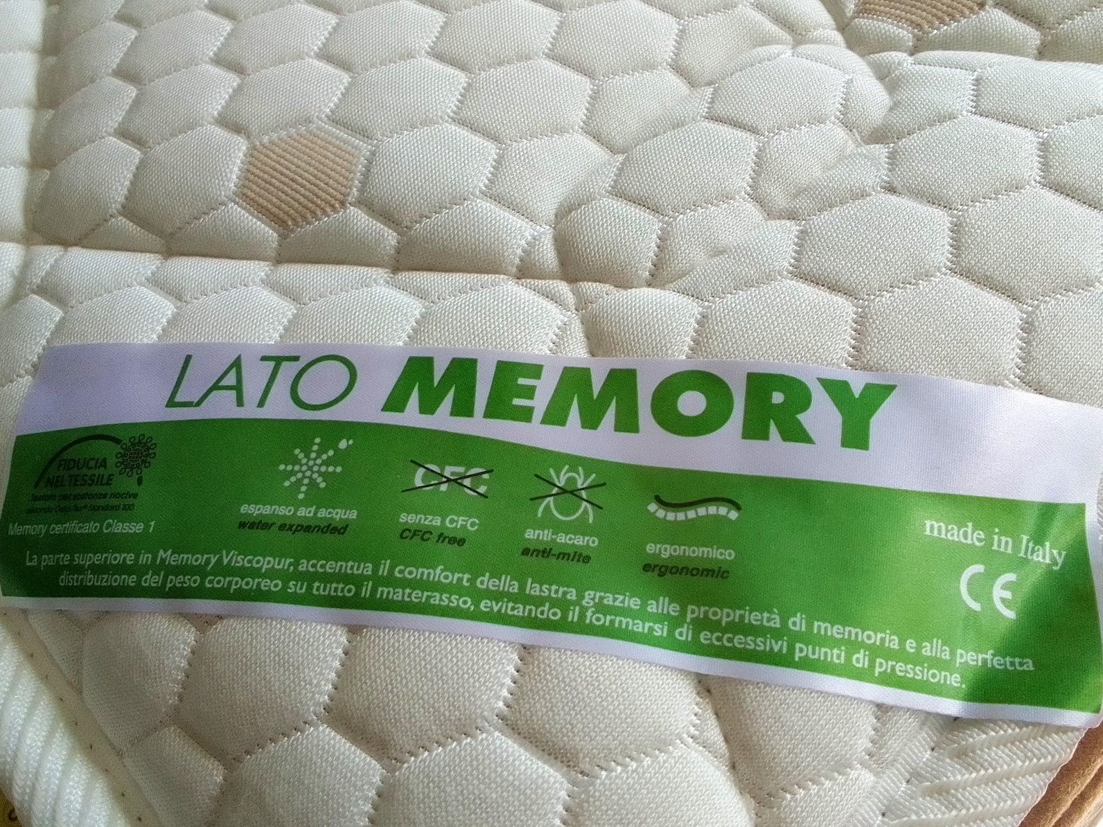 Materasso Rame Terapy in Memory gel H25 con 3D sul lato Estivo - FIVE RAME