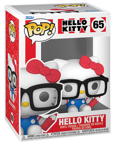 Funko Pop! Sanrio Hello Kitty - (65) Hello Kitty Nerd W/ Glasses Figure Hk 9Cm
