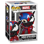 Funko Pop! Marvel (1436) Carnage Captain America Vinyl Figure 9cm Figurine