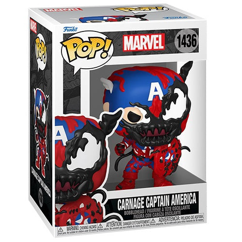 Funko Pop! Marvel (1436) Carnage Captain America Vinyl Figure 9cm Figurine