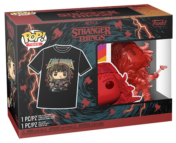 Funko Pop! & Tee Stranger Things Hunter Eddie W / Guitar Figure 9Cm + T-Shirt