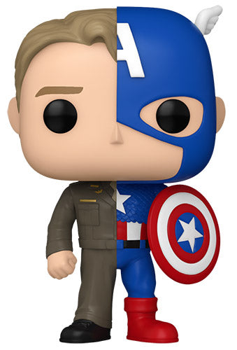 Funko Pop! Marvel Split - (1431) Steve Rogers / Captain America 9cm Figure