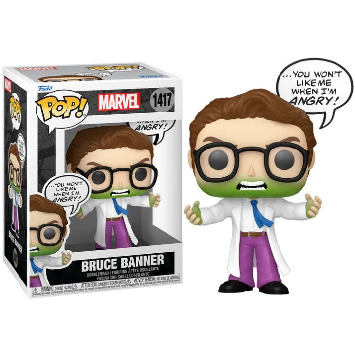 Funko Pop! Marvel (1417) Bruce Banner (Don't Make Me Angry) Vinyl Figure 9cm