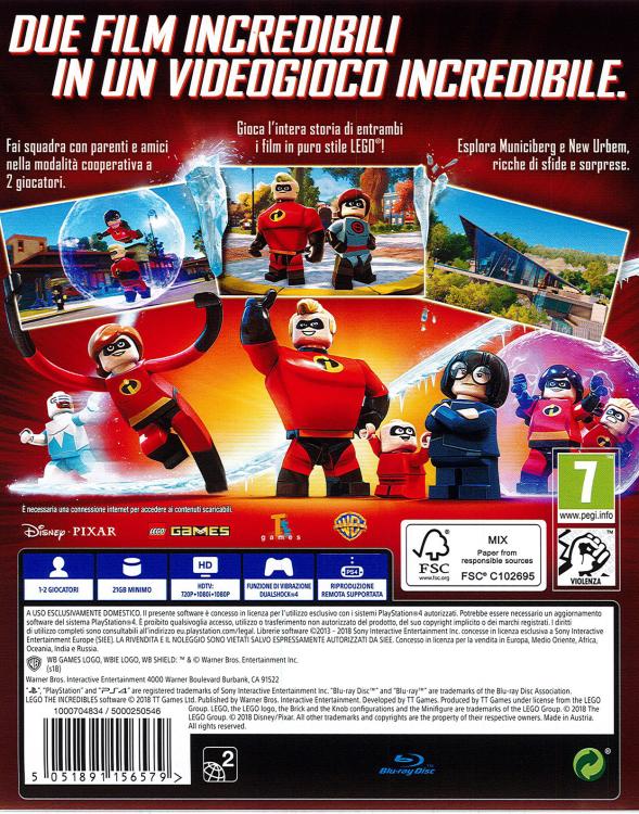 Lego The Incredibles Ps4 Disney Pixar Playstation 4 Italian Incredibles Game