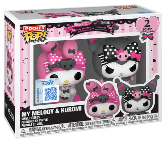 Funko Pop! Pocket! 2 Pack My Melody - Kuromi Vinyl Figure 4Cm Keychain