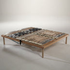 Motorized slatted bed base in beech wood with remote control - Superior Bed Base