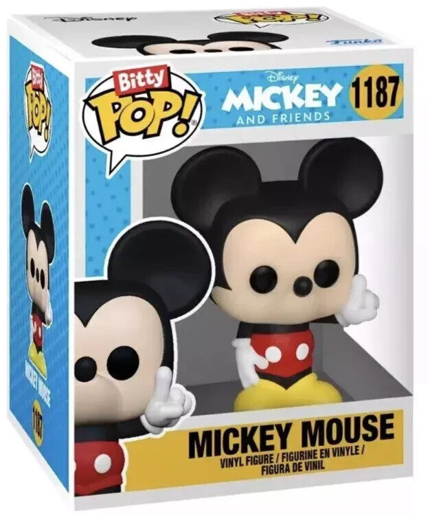Funko Bitty Pop! Disney - Mickey Mouse (1187) & Minnie Mouse (1188)