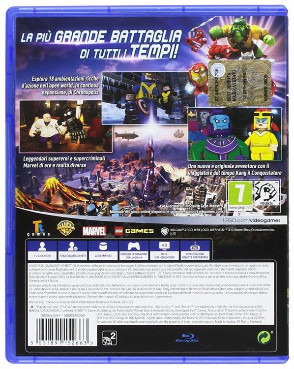 Lego Marvel Super Heroes 2 Ps4 Game PlayStation 4 Italian Video Game New