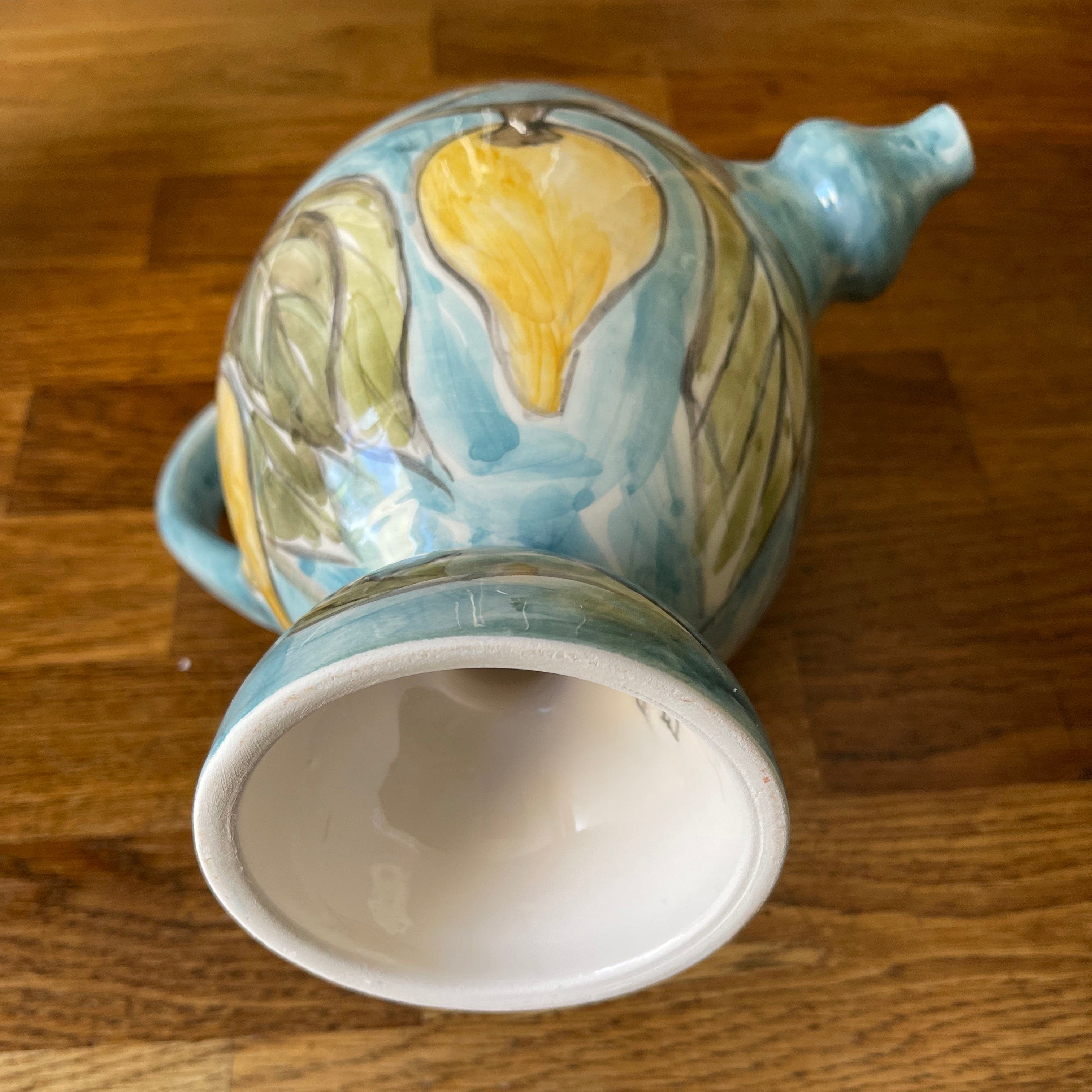 "Bummulo Malandrino" Ceramic Sicilian Jug - Blue with Lemons and Orange Blossoms