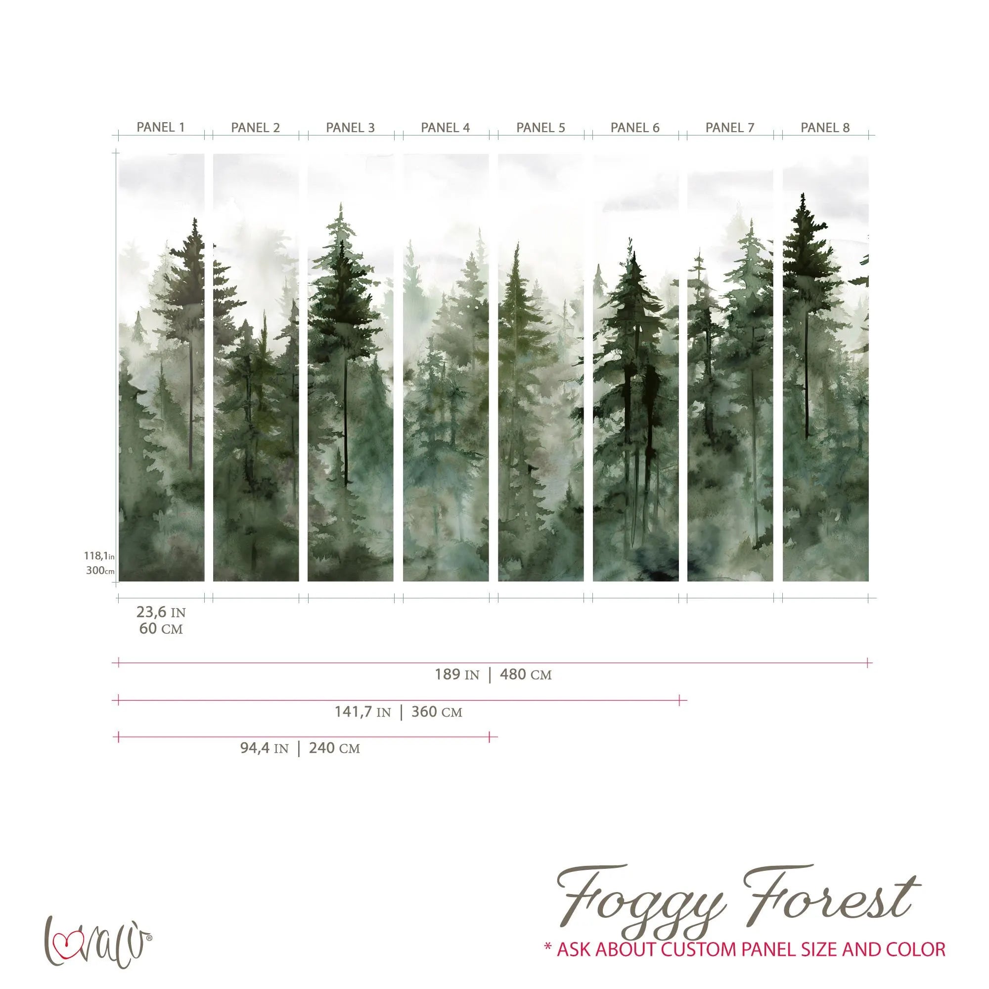 MURALES - FOGGY FOREST Lovalù