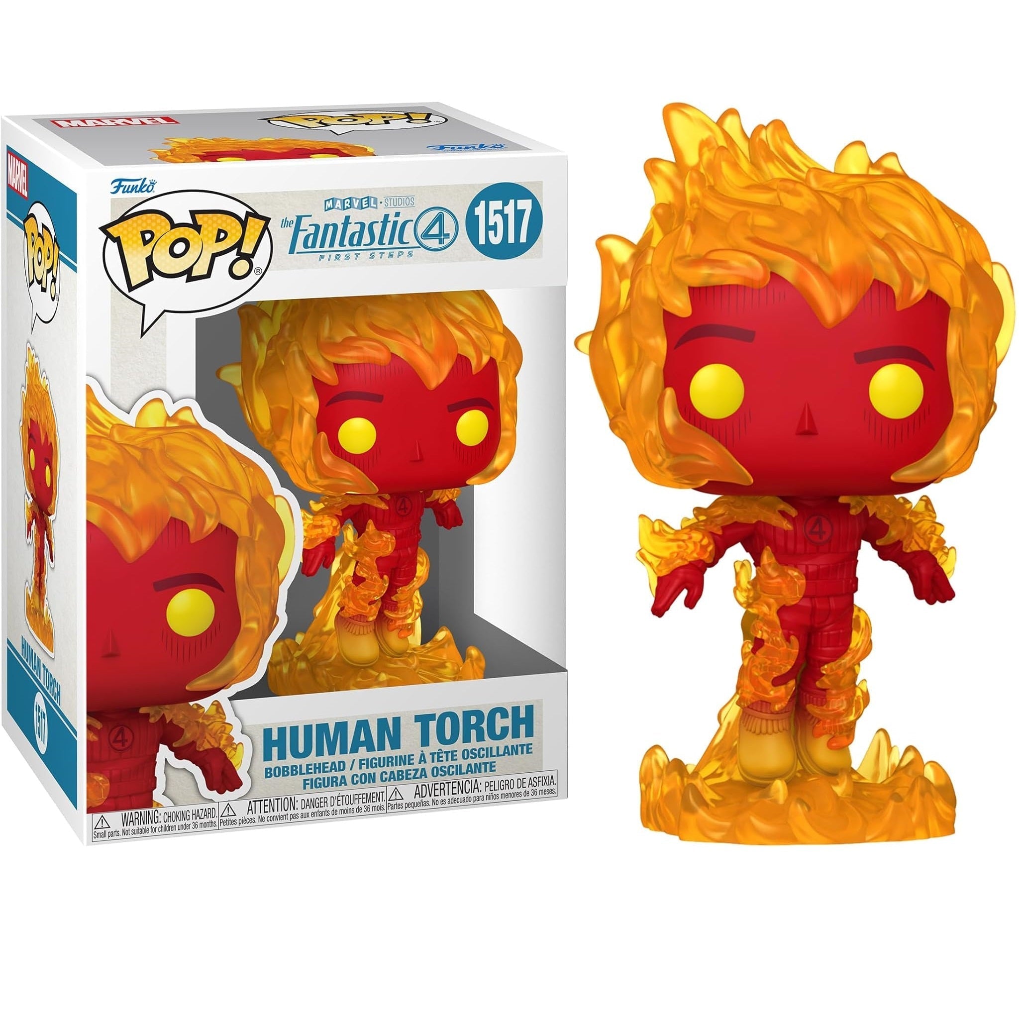 Funko Pop! Marvel Studios Fantastic 4 - (1517) Human Torch Vinyl Figure 9cm