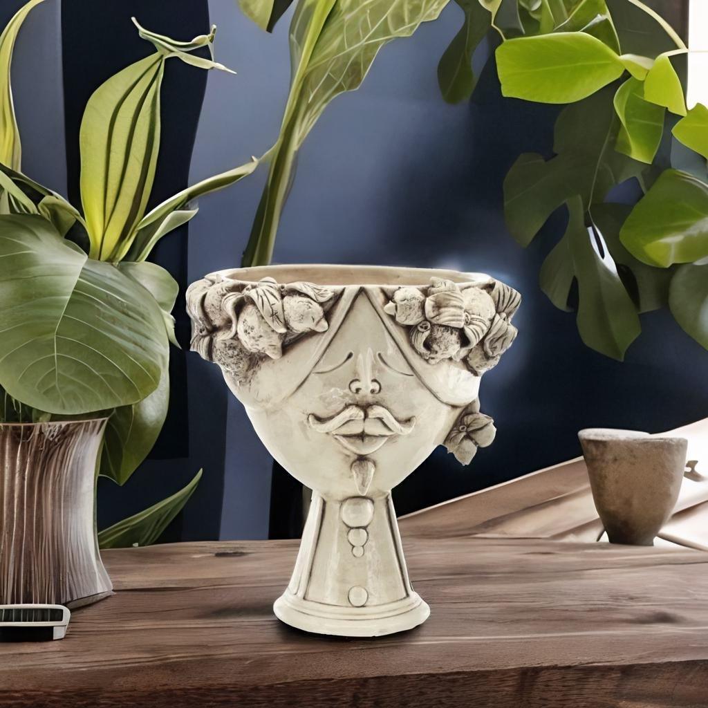 Moor's Head with lemons "Zahira" man | Antiqued Mother-of-Pearl 30 cm