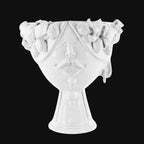 Testa Zahira con Limoni h 30 cm - Uomo, White Line | Ceramica Caltagirone