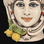 Head h 25 with yellow Sicilian lemons in mother-of-pearl female