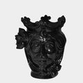 Testa h 25 limoni black lucido maschio Ceramiche di Caltagirone Sofia