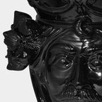 Testa h 25 limoni black lucido maschio Ceramiche di Caltagirone Sofia