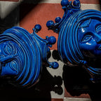 Testa di Moro h 30 cm — Donna, Blu Intenso