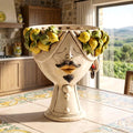 Testa Zahira con Limoni h 30 cm — Uomo, Madreperla | Ceramica Caltagirone
