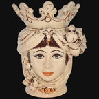 Testa h 40 limoni avorio donna - Ceramiche di Caltagirone Ceramiche di Caltagirone Sofia
