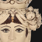 Testa h 40 limoni avorio donna - Ceramiche di Caltagirone Ceramiche di Caltagirone Sofia
