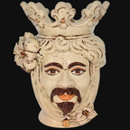 Testa h 40 limoni avorio maschio bianco - Ceramiche di Caltagirone Ceramiche di Caltagirone Sofia