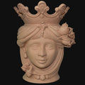 Testa h 40 limoni grezza in terracotta femmina Ceramiche di Caltagirone Sofia