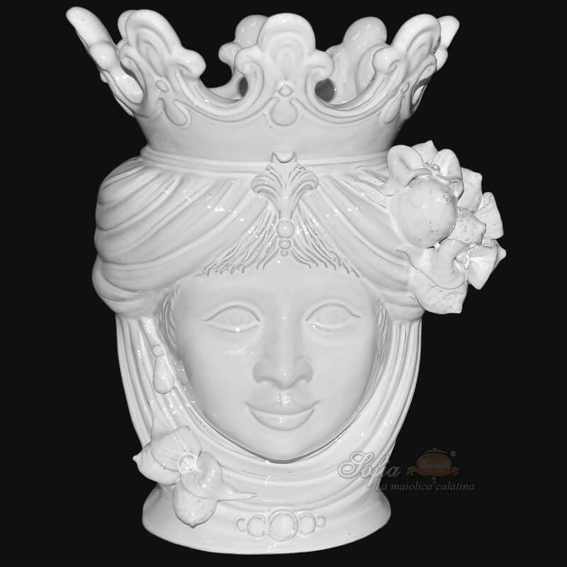 Testa di Moro con Limoni h 40 cm — Donna, White Line