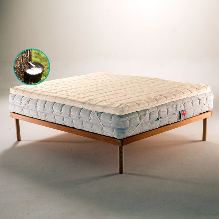 5cm thick removable natural latex topper for mattresses in Bamboo