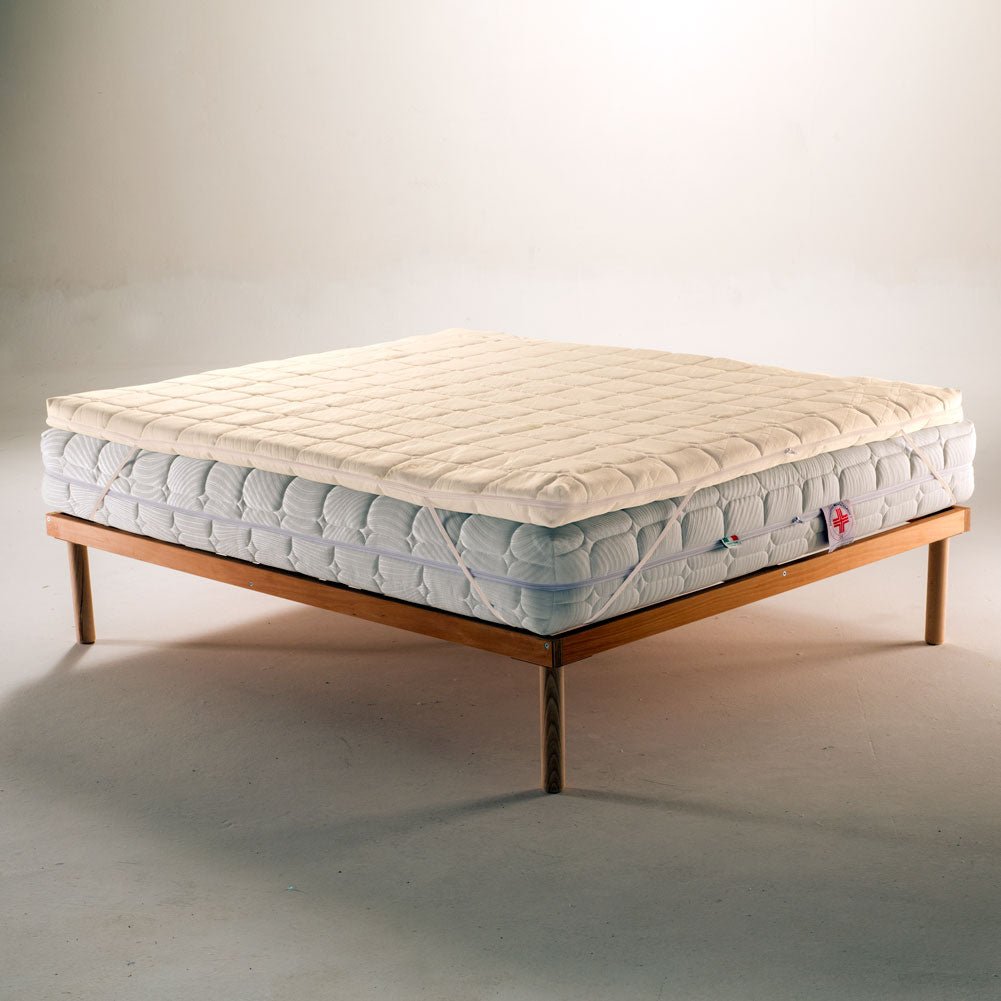 Topper, correttore 100% lattice per materasso con tessuto in Bamboo Sfoderabile. Alto 4 cm