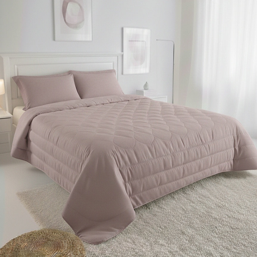 Double Quilted Bedspread LINEA AREA - 100% Cotton Handcrafted Made in Italy