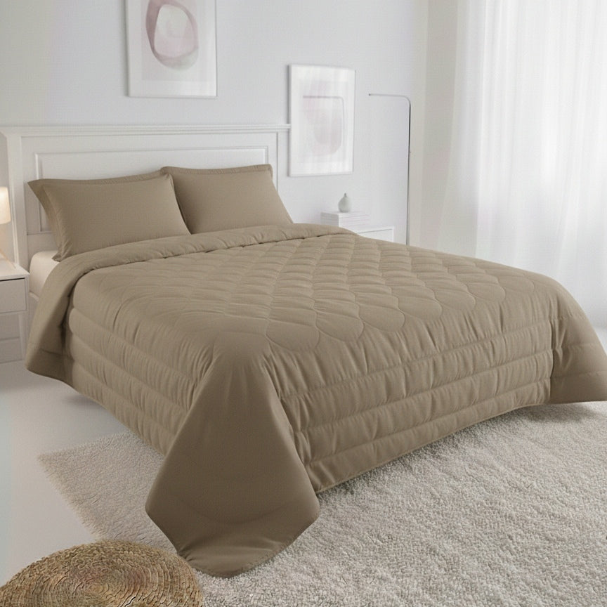 Double Quilted Bedspread LINEA AREA - 100% Cotton Handcrafted Made in Italy