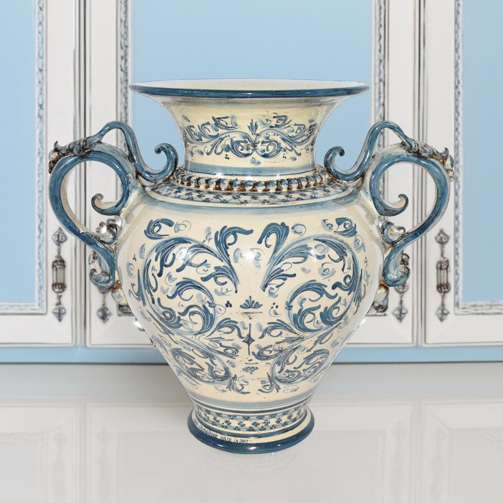 Vaso Anfora H 40 Mono Blu - Ceramiche di Caltagirone Sofia Ceramiche di Caltagirone Sofia