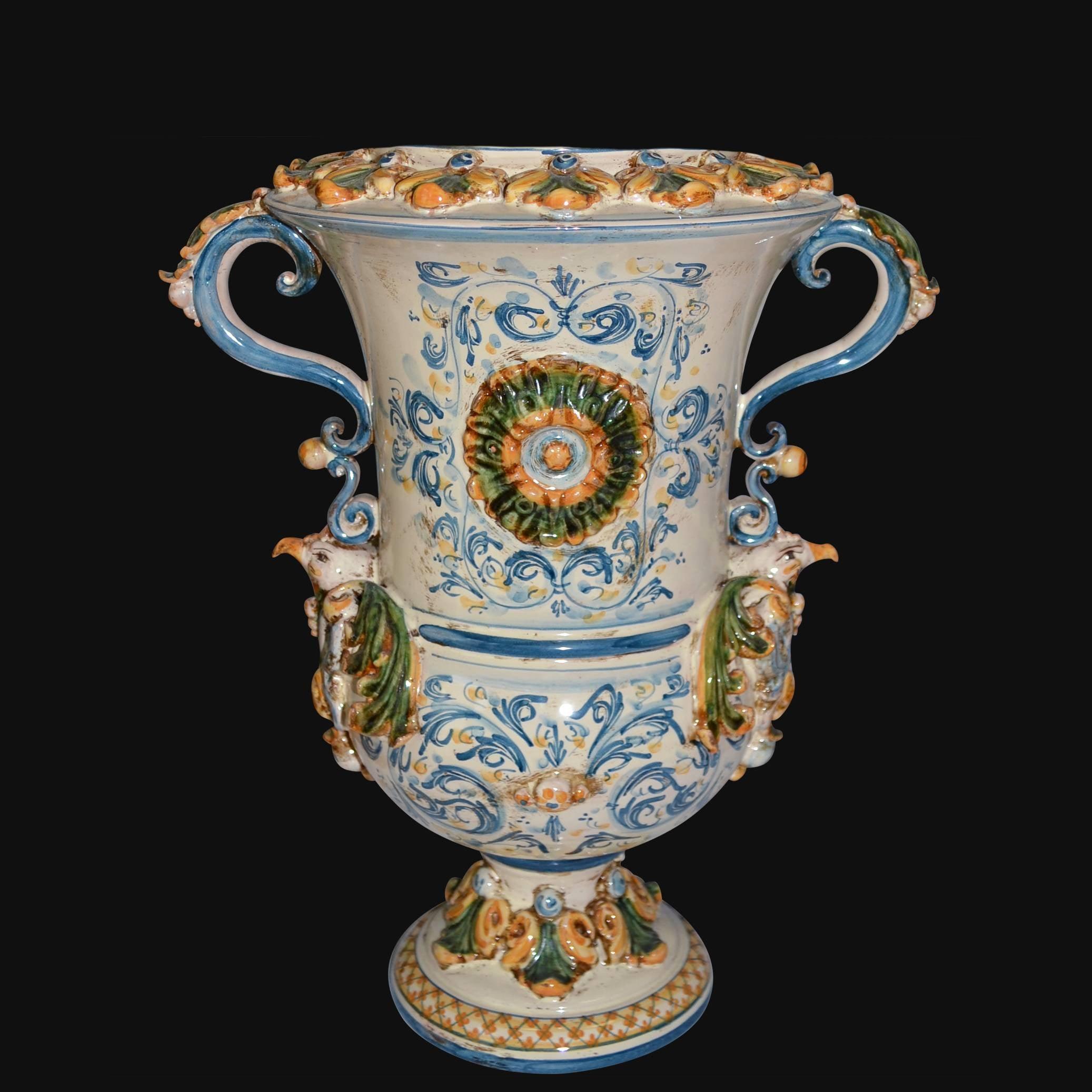 Vaso aquila h 35/50 plastico Sofia tricolore - Ceramiche di Caltagirone Sofia Ceramiche di Caltagirone Sofia