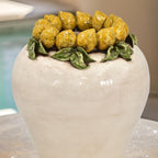 Vaso Boccia in Ceramica di Caltagirone h 27 cm — Linea Limoni Siciliani