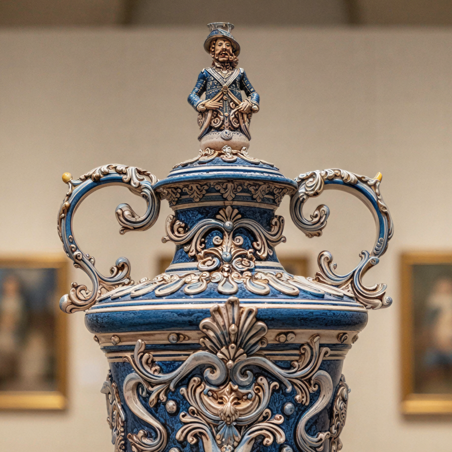 Vaso Monumentale Blu 95 cm in serie limitata mono blu - Ceramiche Sofia Caltagirone Ceramiche di Caltagirone Sofia
