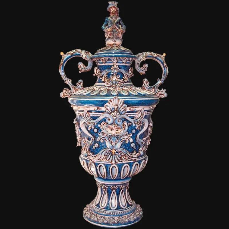 Vaso Monumentale Blu 95 cm in serie limitata mono blu - Ceramiche Sofia Caltagirone Ceramiche di Caltagirone Sofia