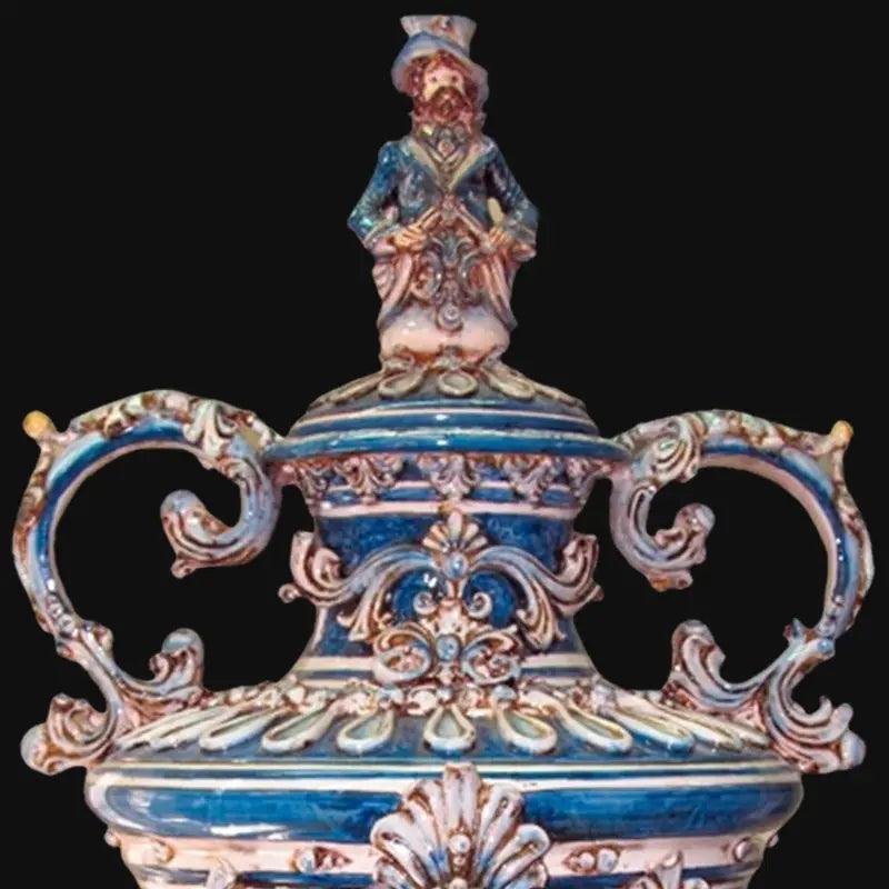 Vaso Monumentale Blu 95 cm in serie limitata mono blu - Ceramiche Sofia Caltagirone Ceramiche di Caltagirone Sofia