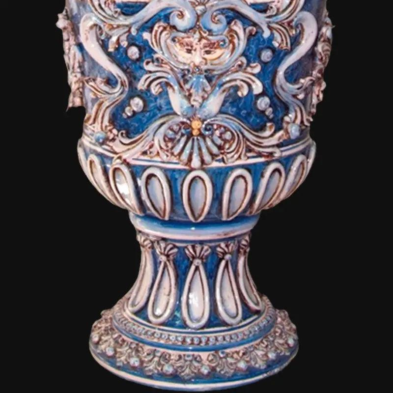 Vaso Monumentale Blu 95 cm in serie limitata mono blu - Ceramiche Sofia Caltagirone Ceramiche di Caltagirone Sofia