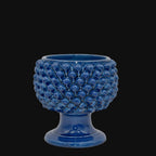 Vaso Mezza Pigna in Ceramica di Caltagirone — Blu Intenso