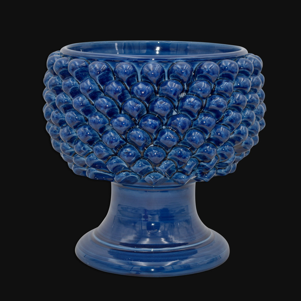 Vaso Mezza Pigna in Ceramica di Caltagirone — Blu Intenso