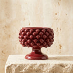 Vaso Mezza Pigna in Ceramica di Caltagirone — Bordeaux
